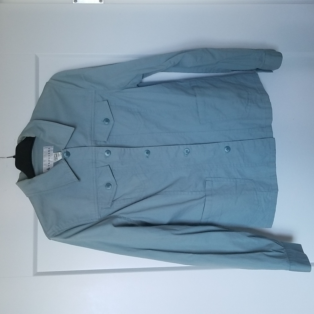 & Trousers Blue Sporty Blazer Made in USA Size 10